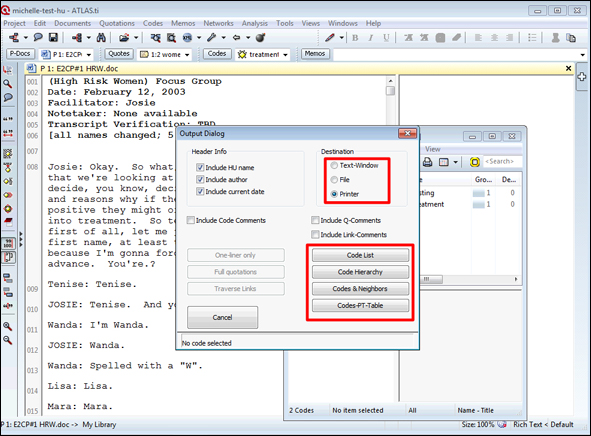 Screenshot of ATLAS.ti interface