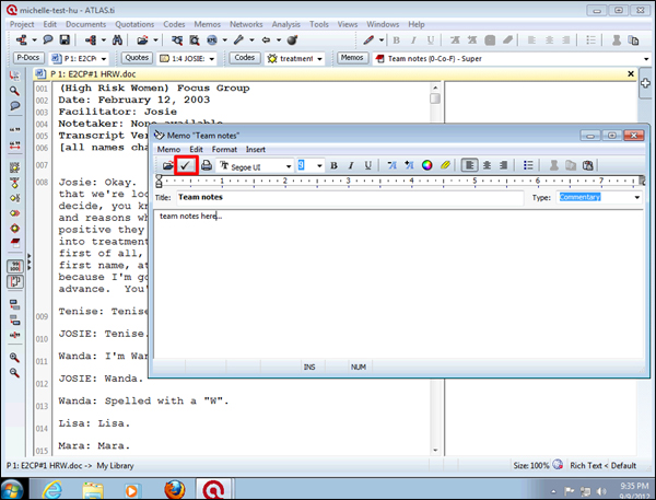 Screenshot of ATLAS.ti interface